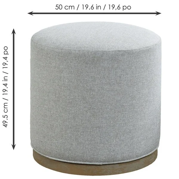 Swivel Fabric Ottoman - 1695462 — Primary Direct